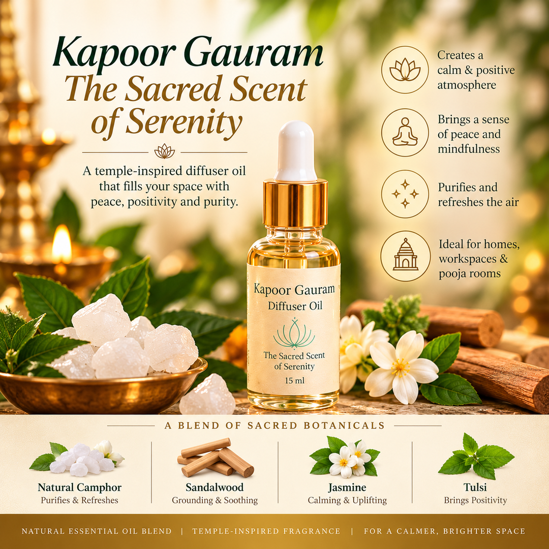 Kapoor Gauram Sacred Diffuser Oil Gift Set