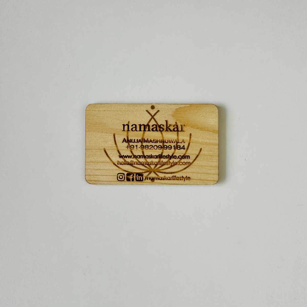 Wooden Personalized Visiting Cards | Upcycled pinewood & Biodegradable