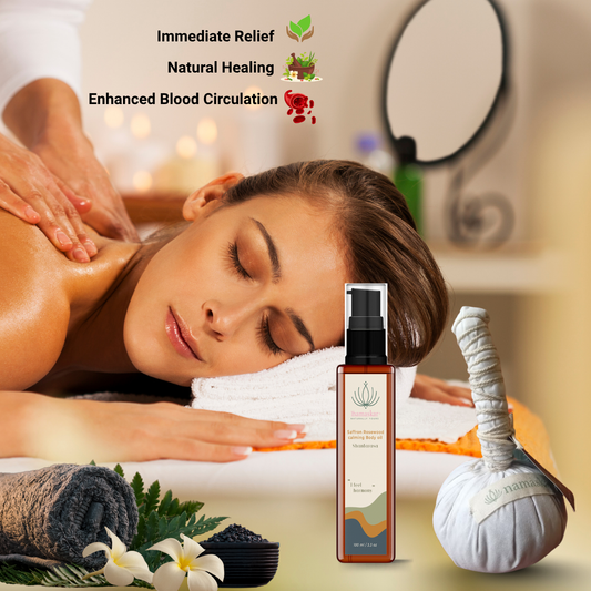 Shantarasa | Ayurvedic Potli with Saffron Rosewood Calming Body Oil