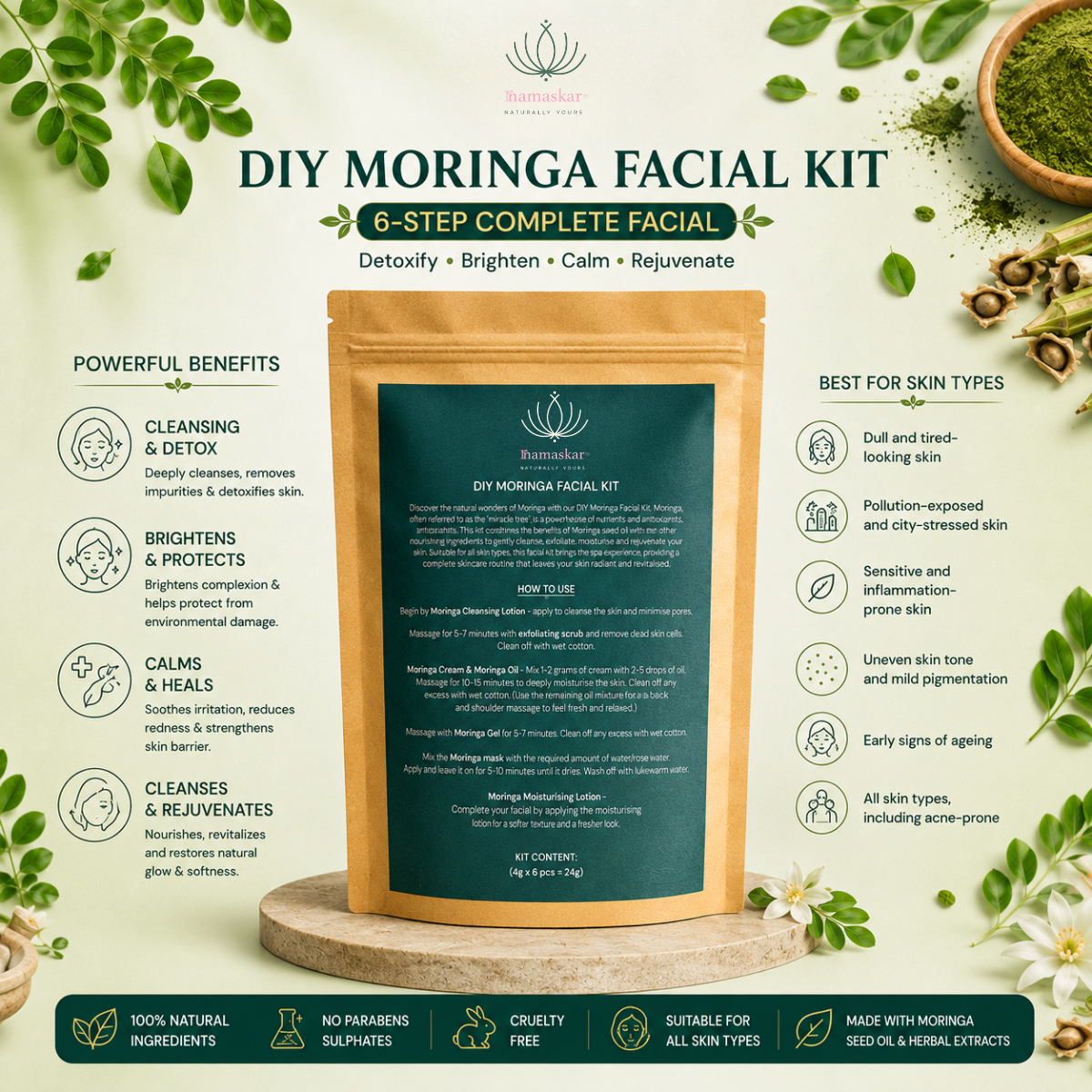 DIY Moringa Facial Kit