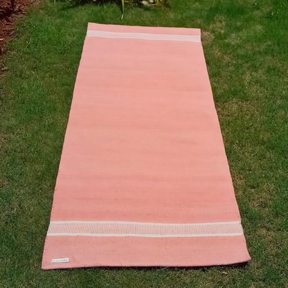 OM | Herbal Cotton dyed Yoga Mat | Rug