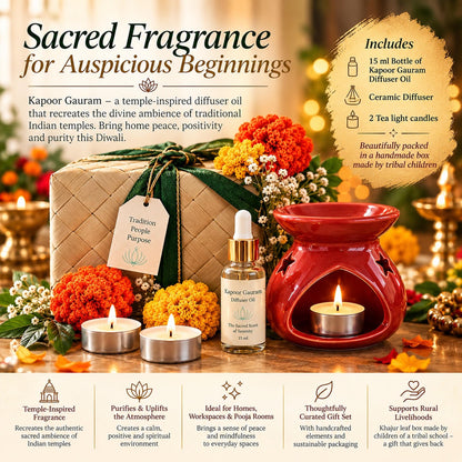 Kapoor Gauram Sacred Diffuser Oil Gift Set