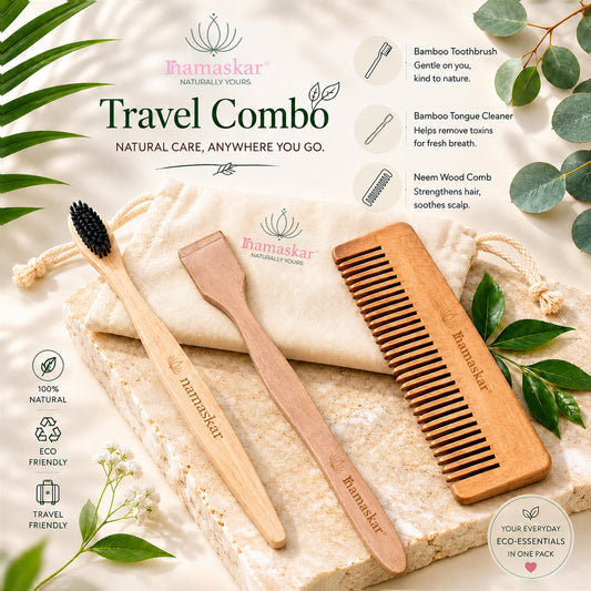 Daily Oral Care Starter Kit  | 1 Toothbrush | 1 Tongue scrapper | 1 Pocket Comb