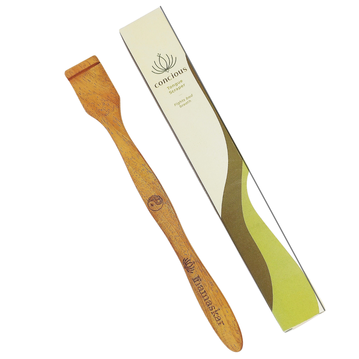 Bamboo Toothbrush and Neem Wood Tongue Cleaner Combo