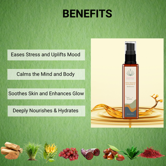 Saffron Rosewood Calming Body Oil | Shantarasa